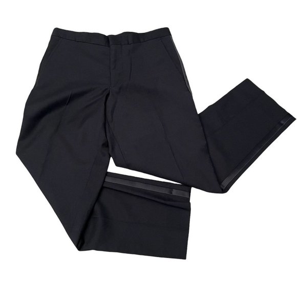 JAB Men's Wool Black Dress Pants 35 Short / 29 Waist - Picture 1 of 9